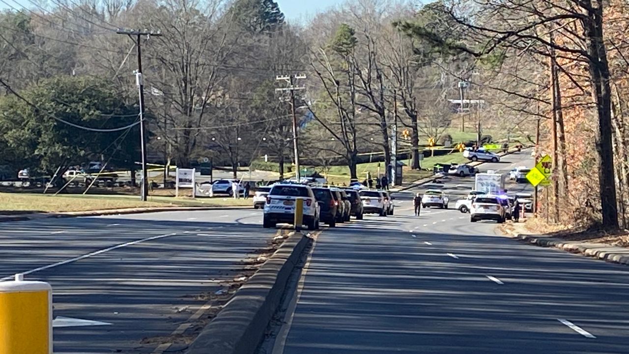 Officers deployed stop sticks on West Boulevard and the vechicle crashed near Donald Ross Road. (Dan Conklin/Spectrum News 1)