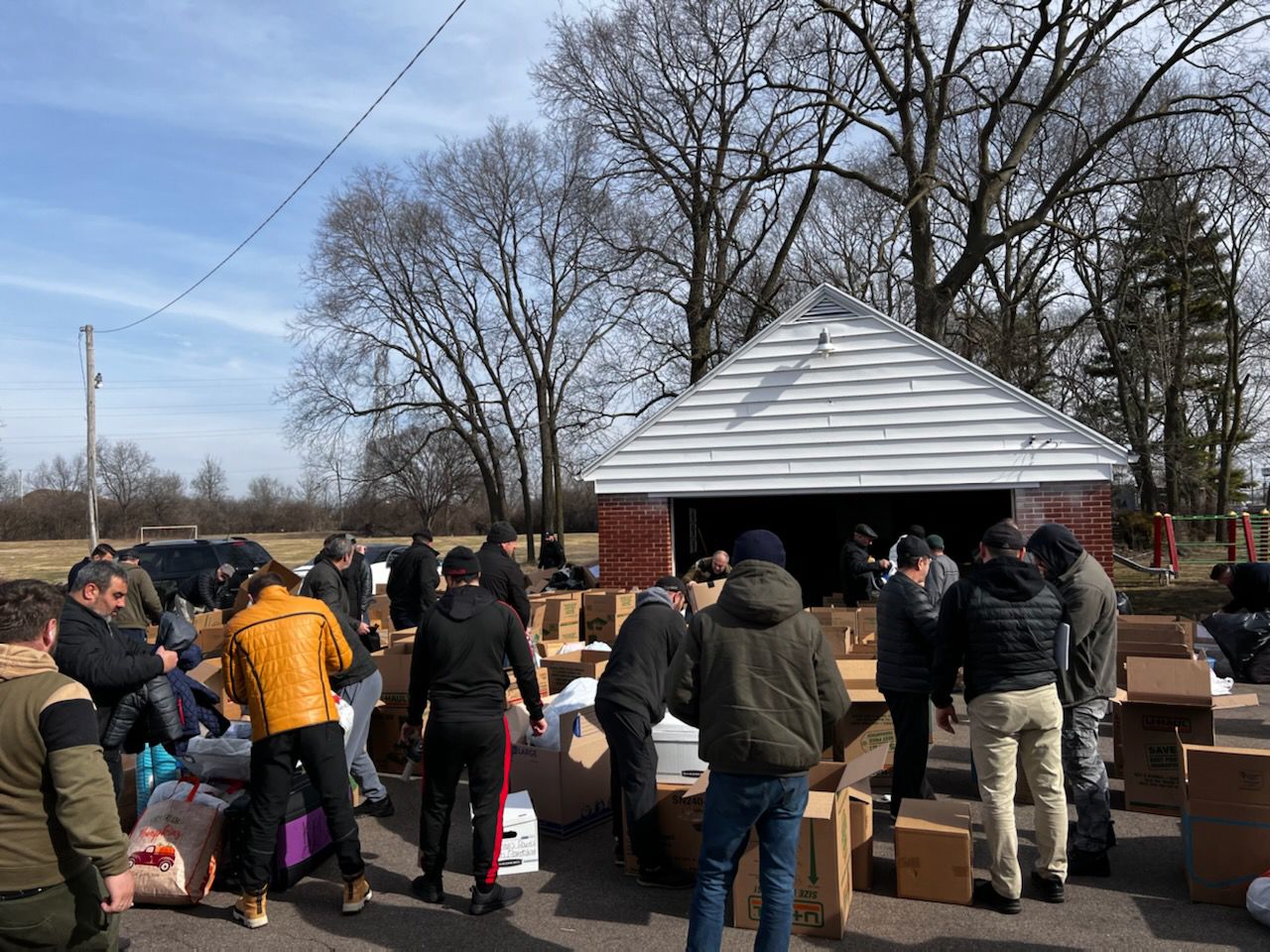 A team of more than 40 volunteers from a Dayton mosque organized donations and packed trucks with supplies headed to Turkey and Syria. (Photo courtesy of Osman Gazi Masjid)