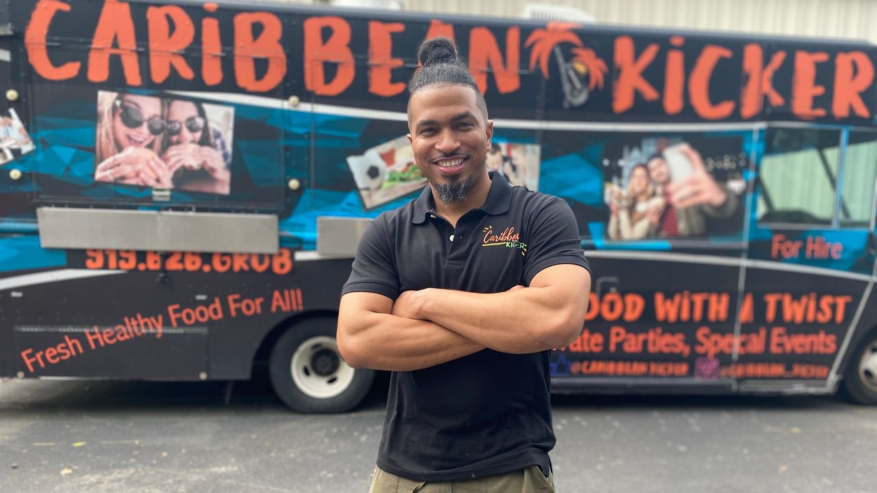 The Caribbean Kicker food truck will return to the Dreamville festival in Raleigh's Dorothea Dix Park for a second year. (Spectrum News 1/Patrick Thomas)