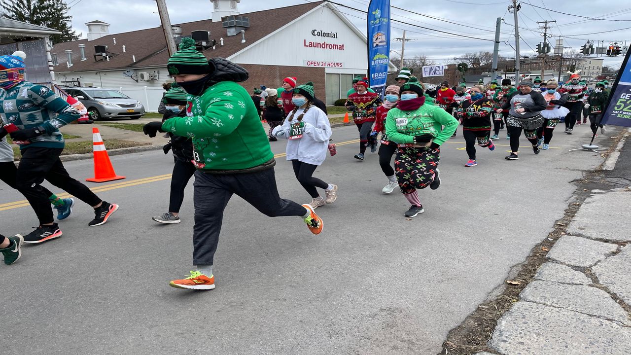 Hundreds participated in Sunday's Ugly Sweater 5K.