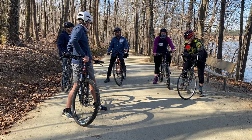 Veterans on bikes