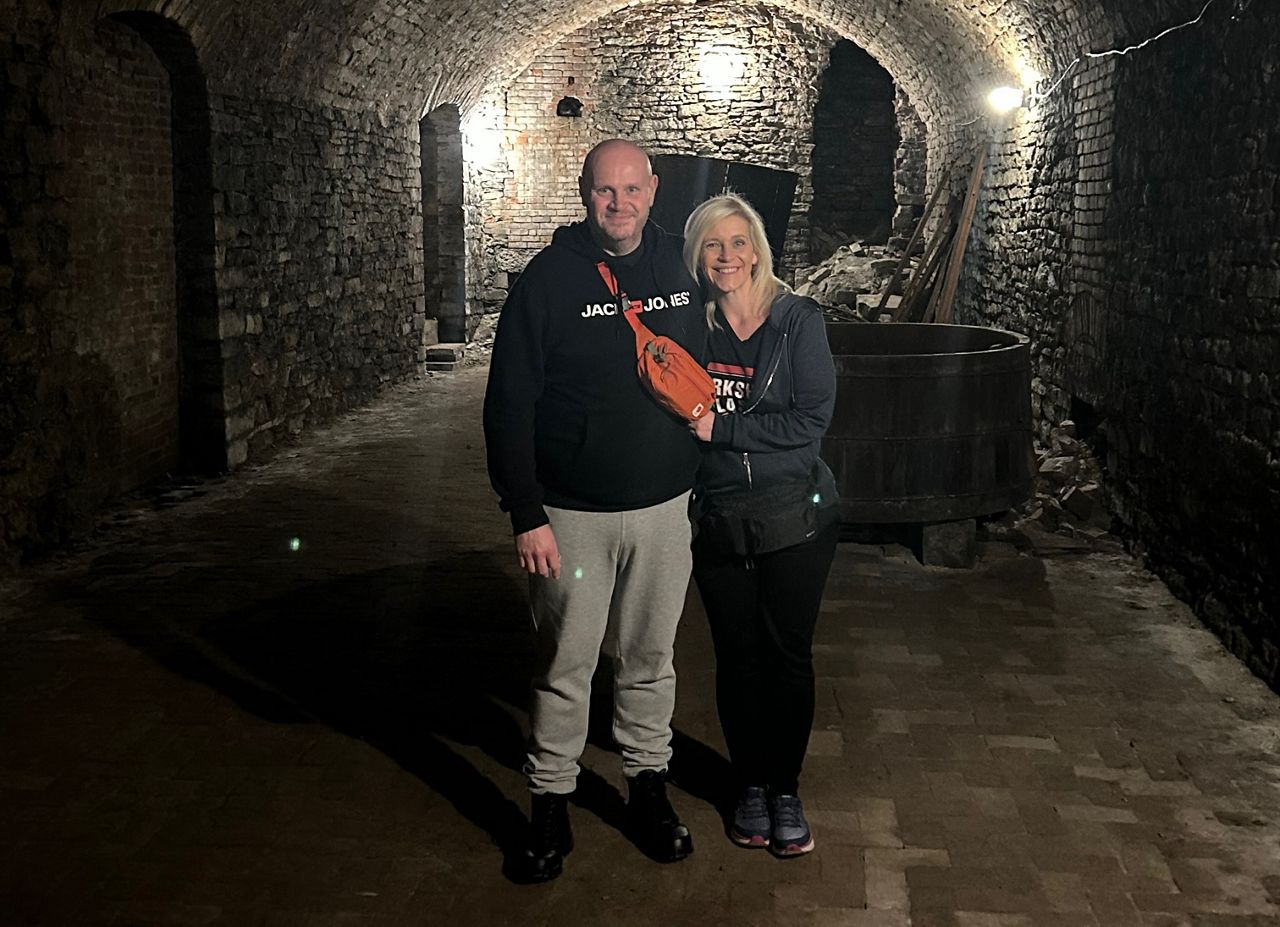 Steve and Tracy took part in a number of local events during their visit, including a historic brewery tour. Sports tourism is a major impact on the local economy. (Photo courtesy of Steve Williams)