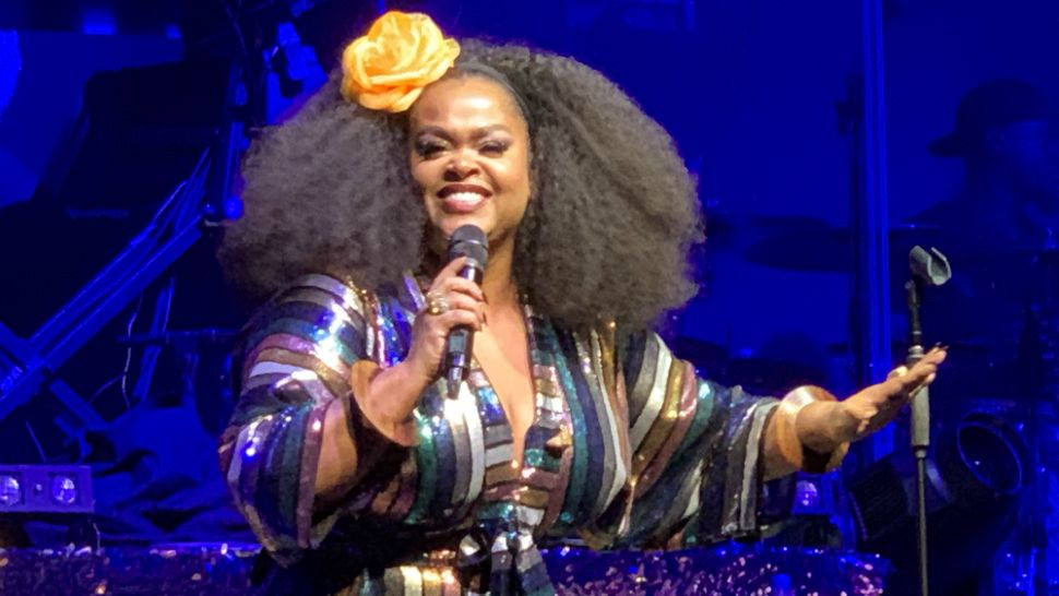 Grammy winner Jill Scott performs in Austin, Texas, in this image from March 7, 2020. (Nicole Cross/Spectrum News)