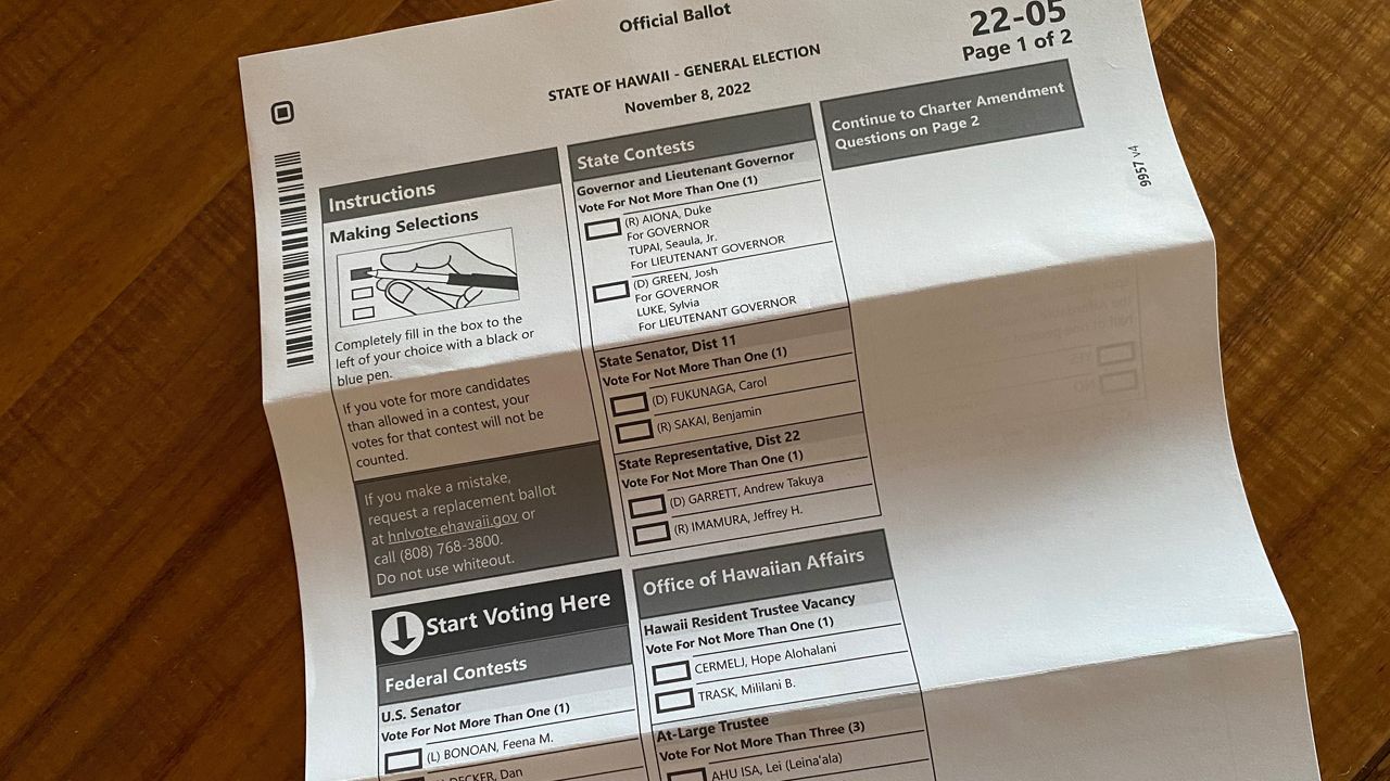 A ballot from the 2022 election. (Spectrum News/Michelle Broder Van Dyke)