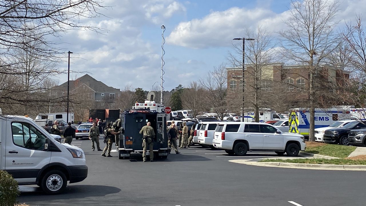 Officials say a boy was shot at a Cary apartment (Charles Duncan/Spectrum News 1)