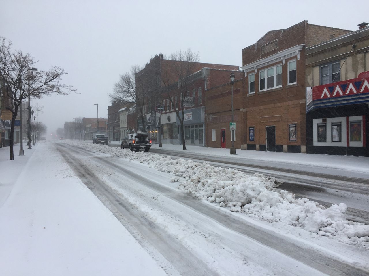 Snowy and windy conditions across Wisconsin