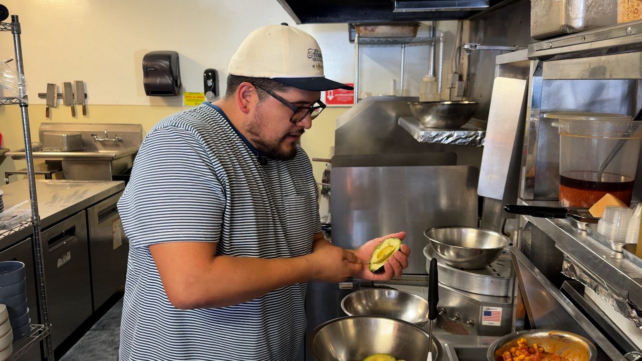 Chef Jonathan Perez of Distrito Catorce says immigrants bring the spice and diversity to the food scene that makes LA famous. (Spectrum News/Nathalie Basha)