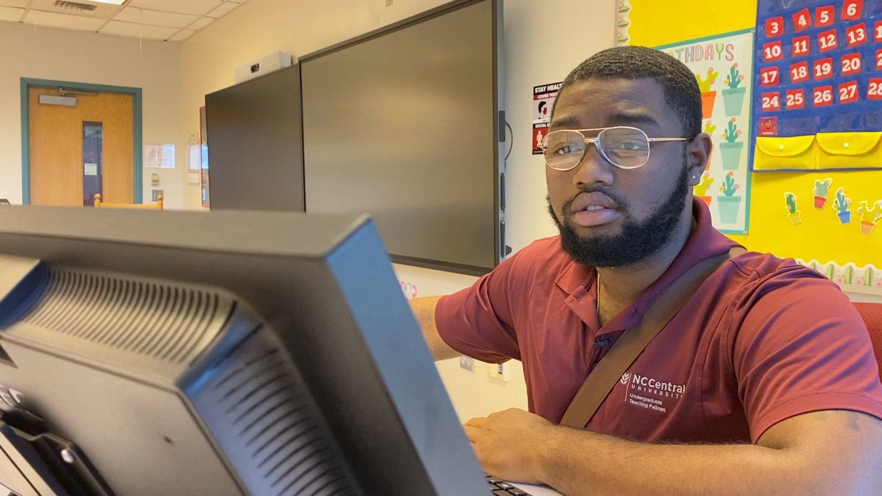 Marquay Spencer-Gibbs is one of four students a part of NCCU's Marathon Teaching Institute 