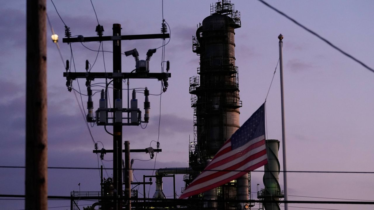 The Chevron Products Company El Segundo refinery is seen on Oct. 23, 2023, in El Segundo, Calif. (AP Photo/Ashley Landis, File)