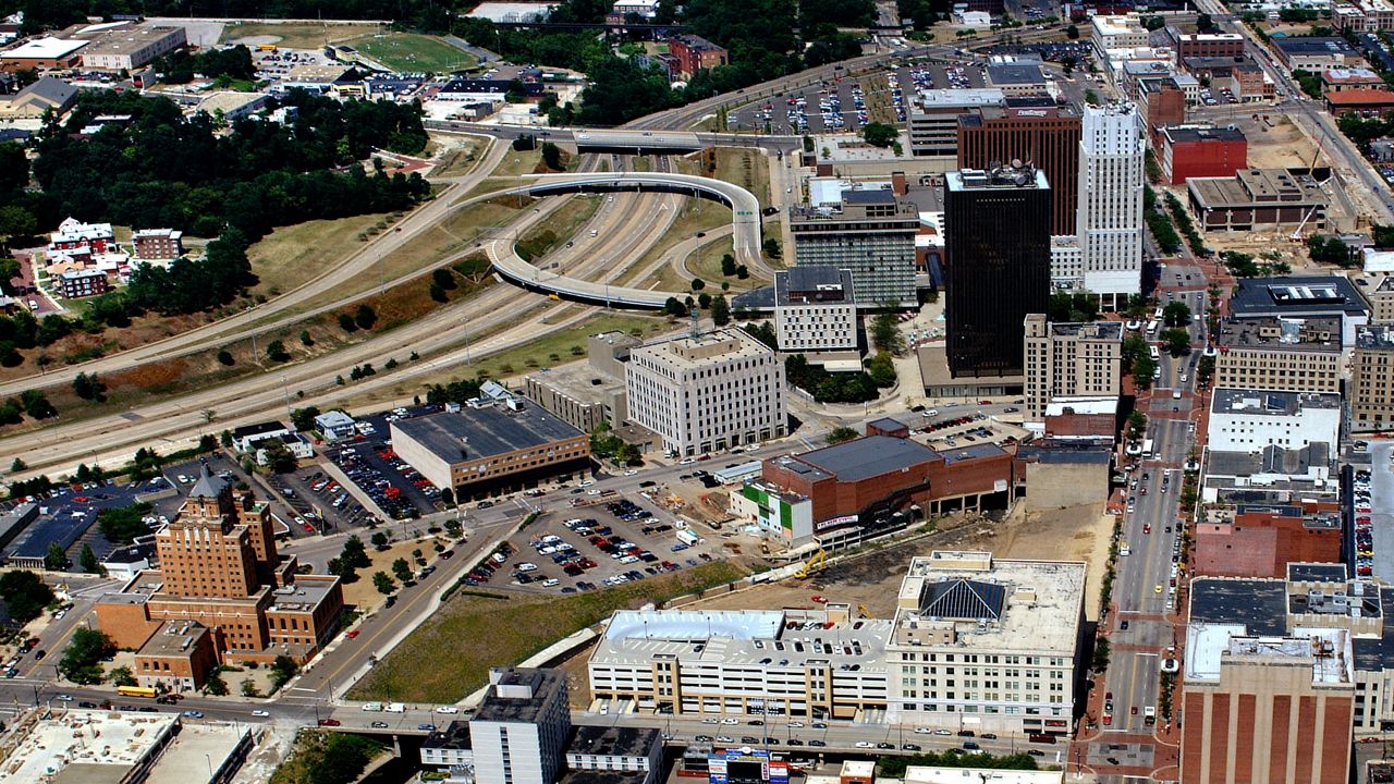 The Innerbelt was intended to reduce congestion on streets and bring vibrancy back to downtown Akron, which it never achieved. 