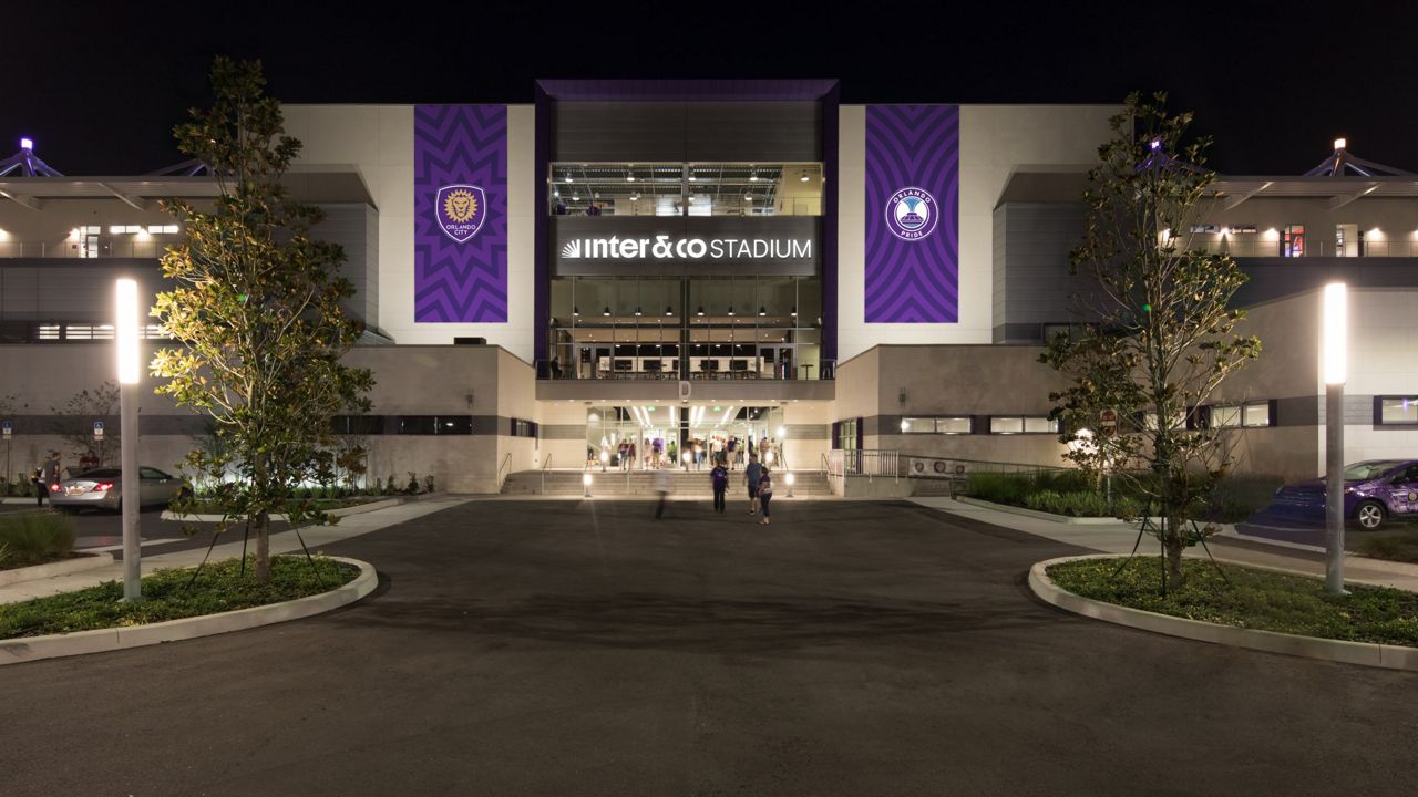 This rendering shows what Orlando City's stadium will look like after its new name, Inter&Co Stadium, is added to the venue. (Courtesy of Orlando City SC)