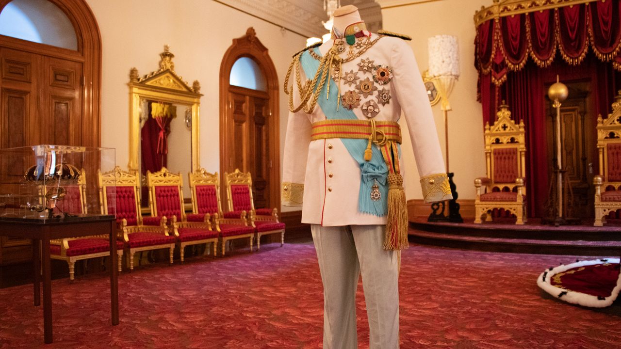 Reproductions of royal garments at Iolani Palace