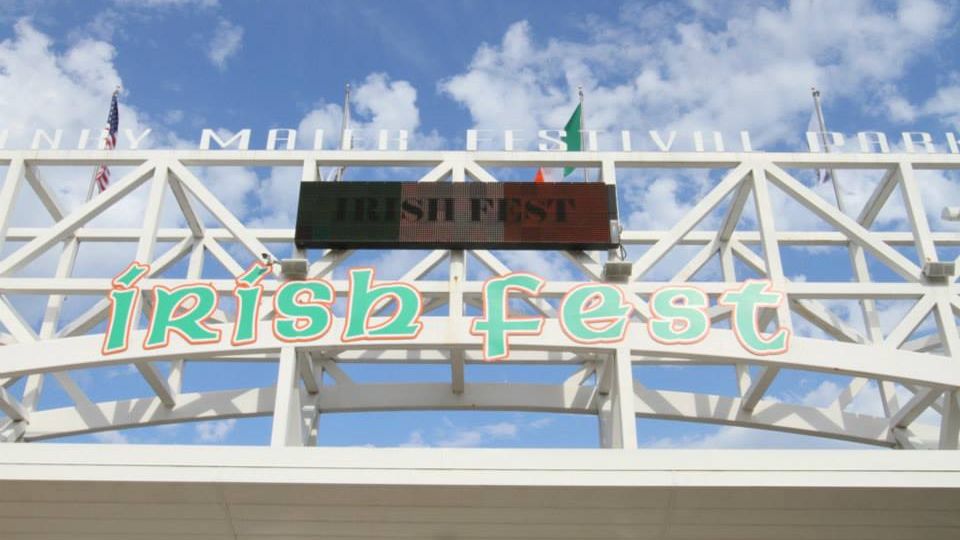 Irish Fest sign at Summerfest grounds