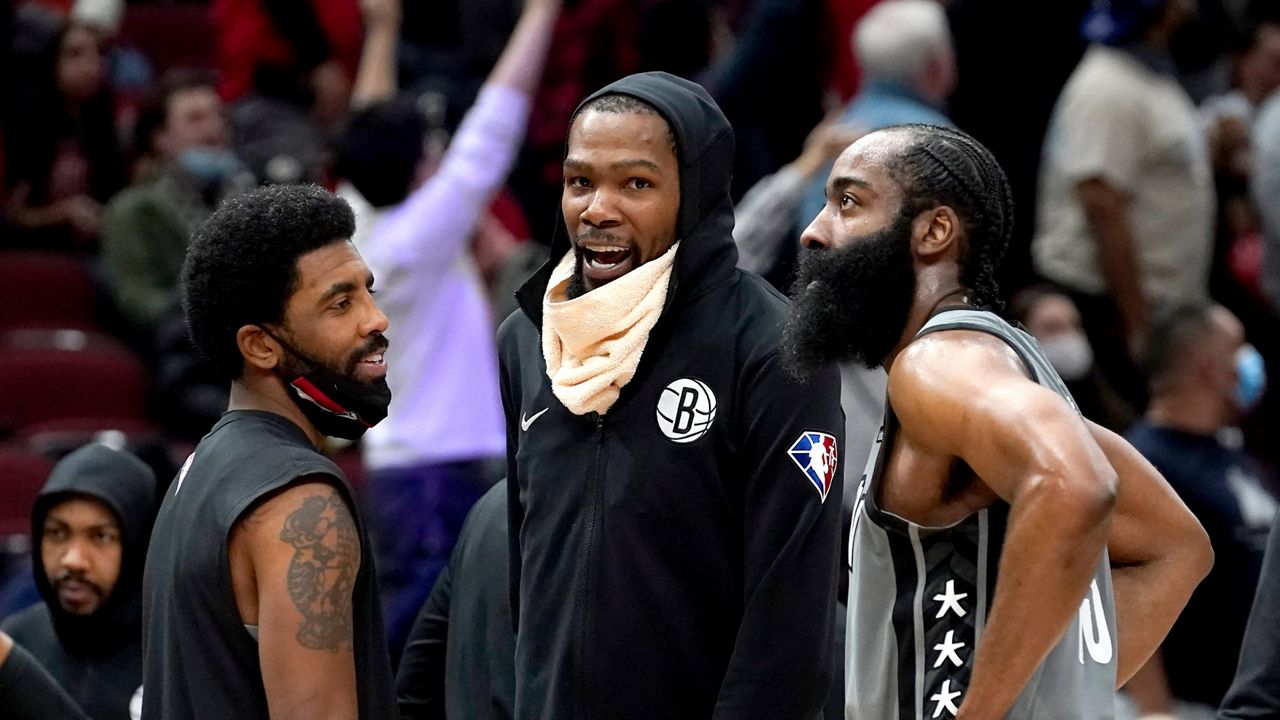 Harden says he doesn't look crazy after Nets' Durant, Irving trades