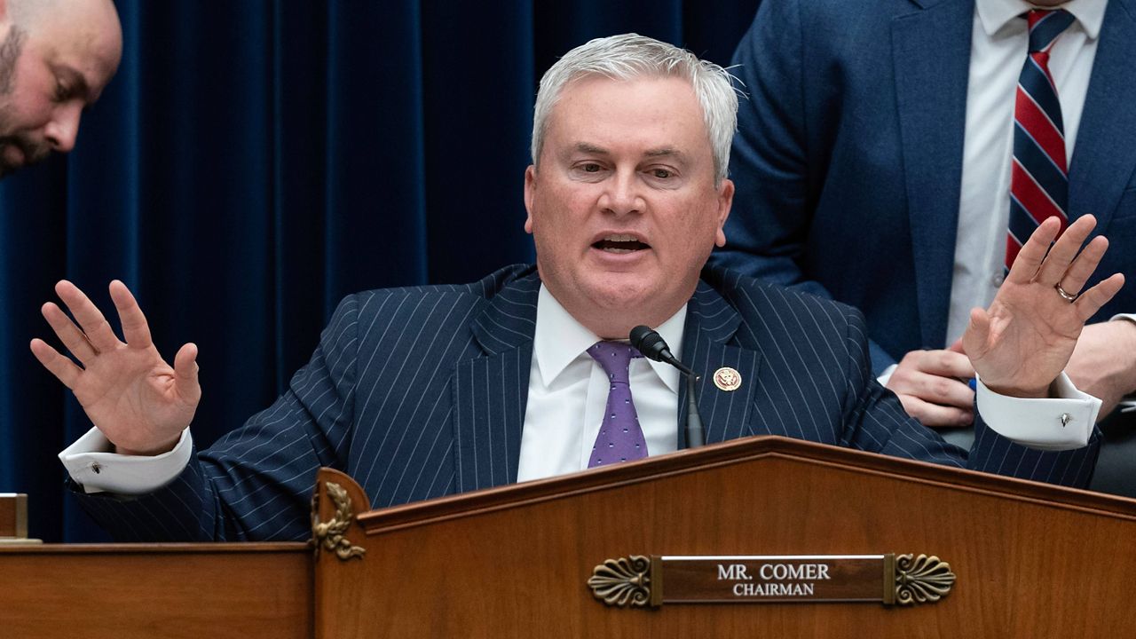 House Oversight and Accountability Committee Chair Rep. James Comer R-Ky., speaks, Jan. 10, 2024, on Capitol Hill in Washington. (AP Photo/Jose Luis Magana, File)