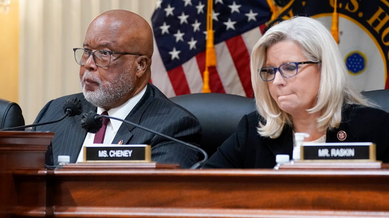 Chairman Bennie Thompson, D-Miss., and Vice Chairwoman Liz Cheney, R-Wyo., listen as the House select committee investigating the Jan. 6 attack on the U.S. Capitol holds a hearing July 12. (AP Photo)