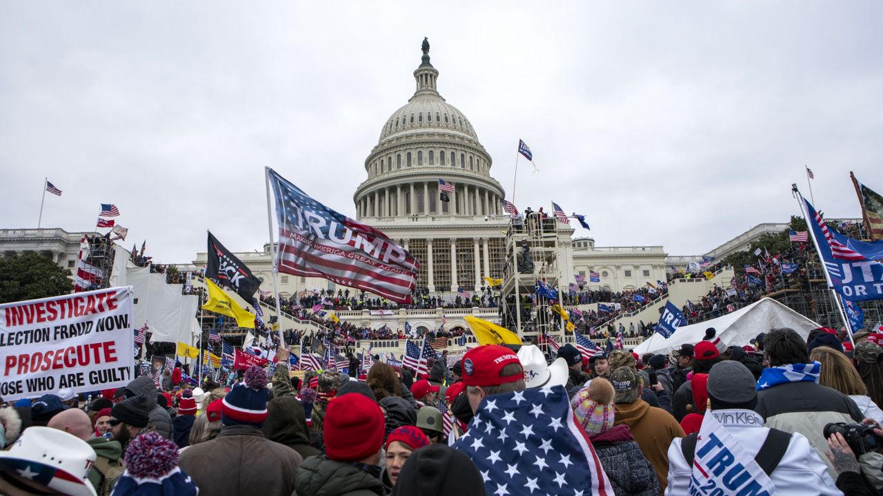 Rioters loyal to President Donald Trump rally at the U.S. Capitol in Washington on Jan. 6, 2021. (AP Photo/Jose Luis Magana, File)
