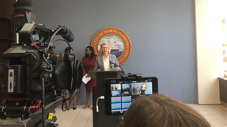 Tampa Mayor Jane Castor says she isn't certain if there will be more money going into the rental assistance program (Photo by Mitch Perry/Spectrum Bay News 9)