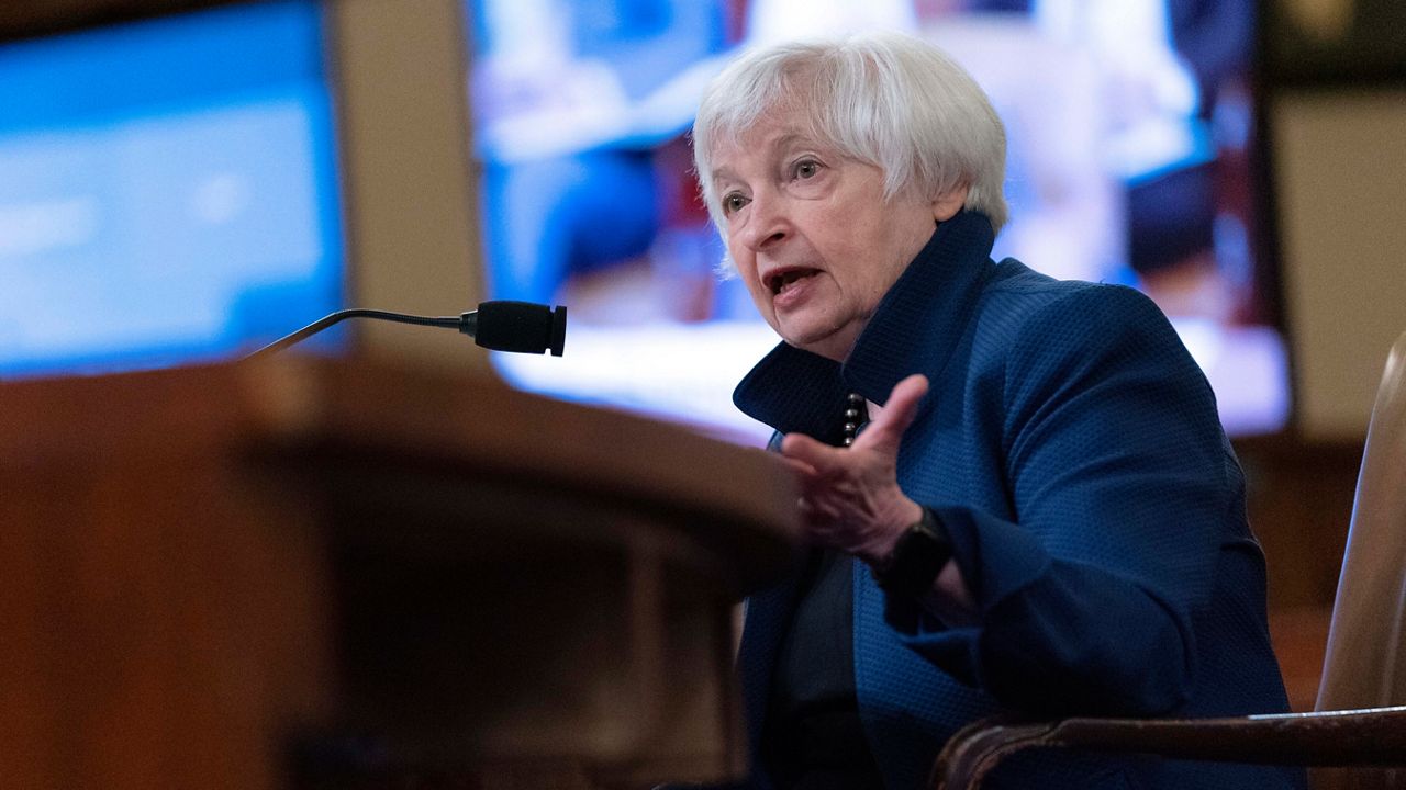 Department of the Treasury Secretary Janet Yellen testifies before the House Ways and Means Committee during a hearing on Proposed Fiscal Year 2023 Budget on Capitol Hill in Washington, June 8, 2022. (AP Photo/Jose Luis Magana, File)