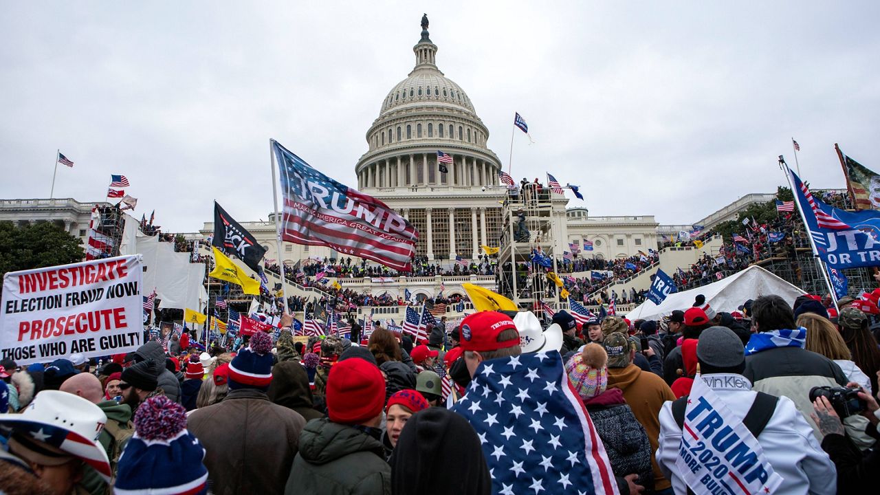 Trump loyalists rally at the U.S. Capitol on Jan. 6, 2021. (AP Photo/Jose Luis Magana, File)