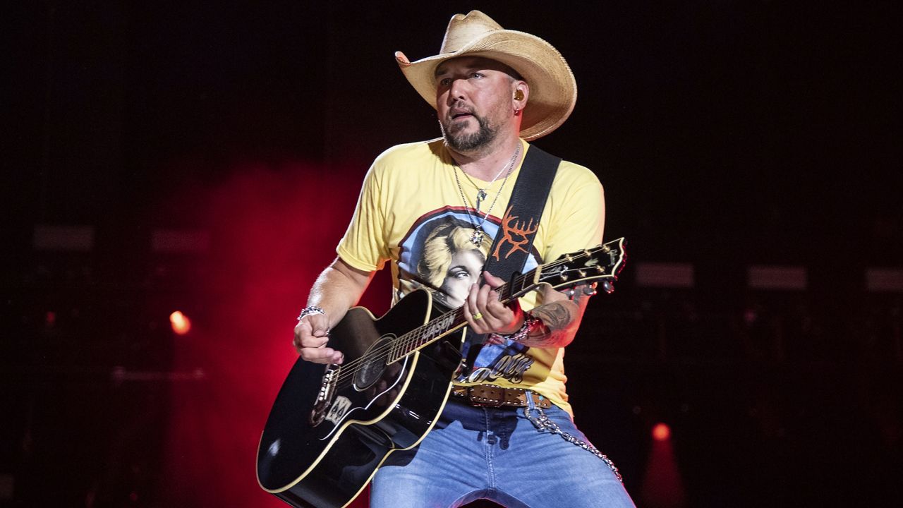 Jason Aldean performs during CMA Fest 2022 in Nashville, Tenn., on June 9, 2022. (Photo by Amy Harris/Invision/AP, File)