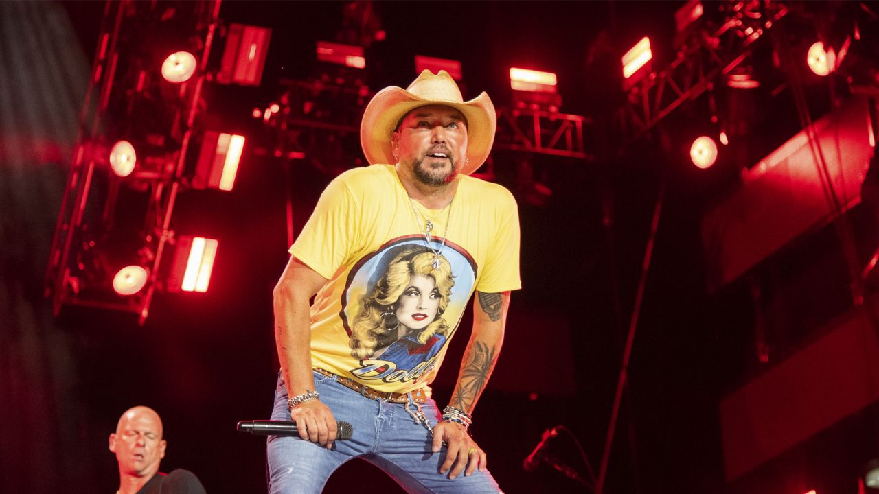 Jason Aldean performs during CMA Fest 2022 on Thursday, June 8, 2022, at Nissan Stadium in Nashville, Tenn. (Amy Harris/Invision/AP)