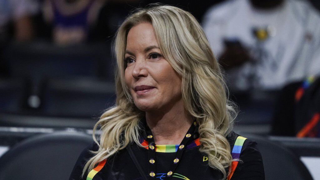Los Angeles Lakers owner Jeanie Buss attends the team's NBA preseason basketball game against the Minnesota Timberwolves Wednesday, Oct. 12, 2022, in Los Angeles. (AP Photo/Jae C. Hong)
