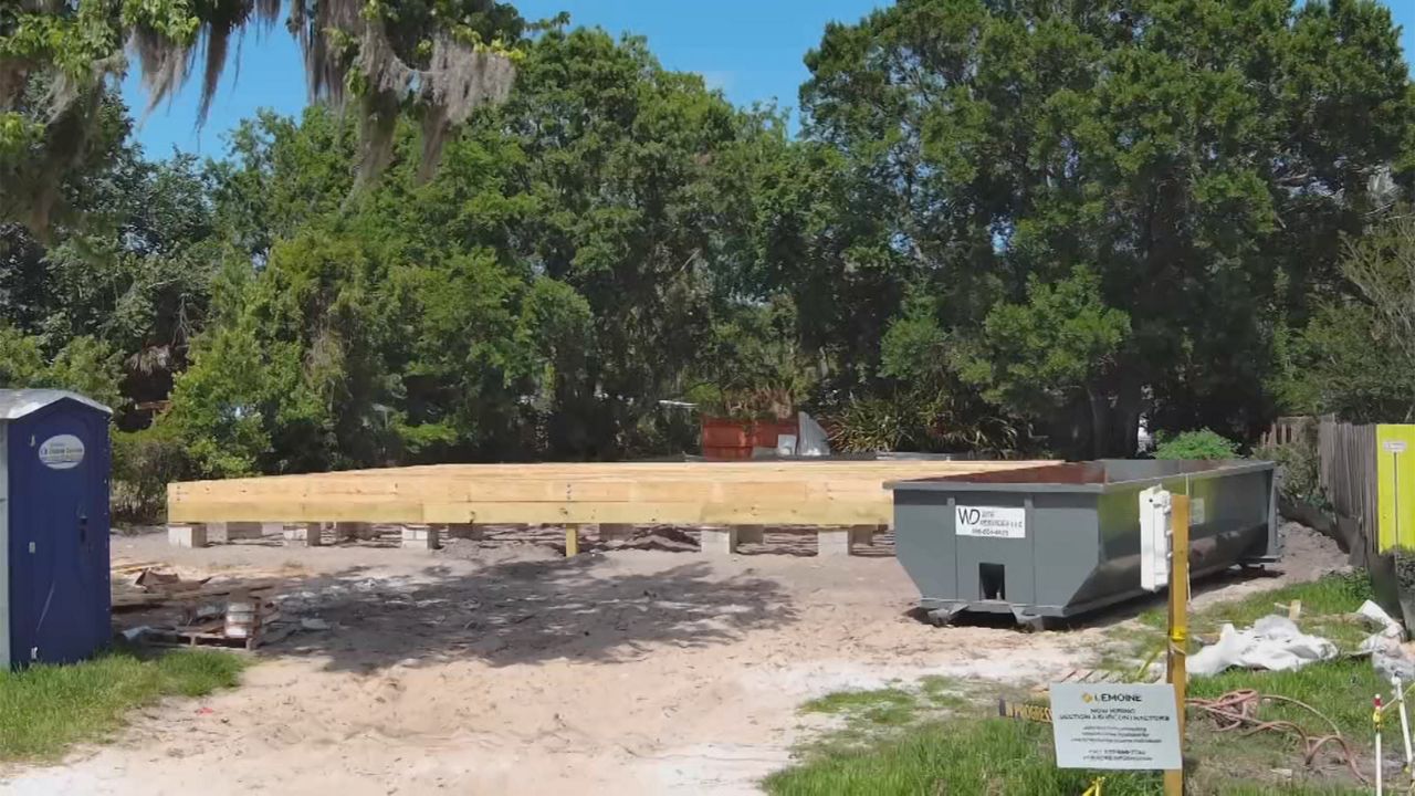 A woman in New Smyrna Beach is elevating her home to rise above floodwaters (Jeff Allen/Spectrum News)