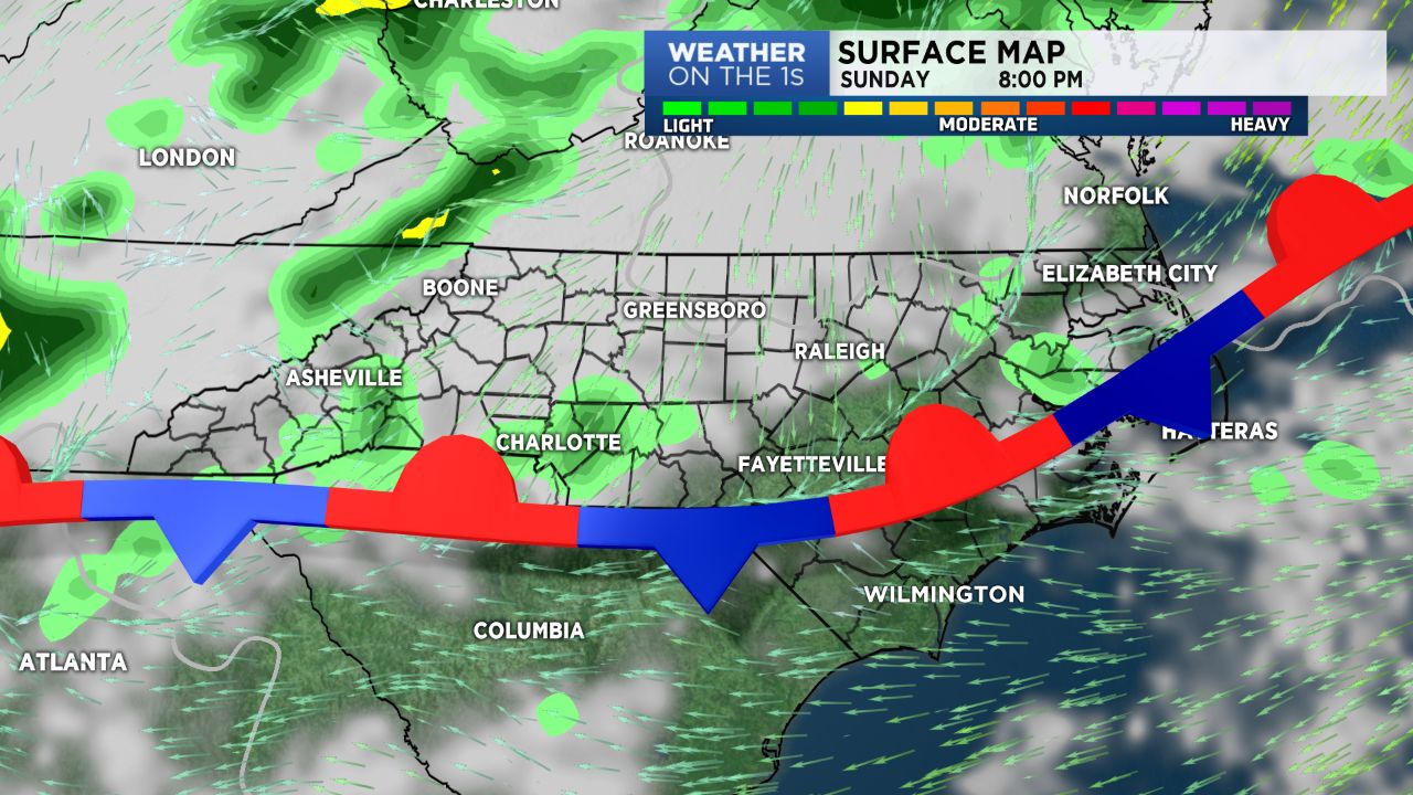 Cooler temps Sunday and Monday