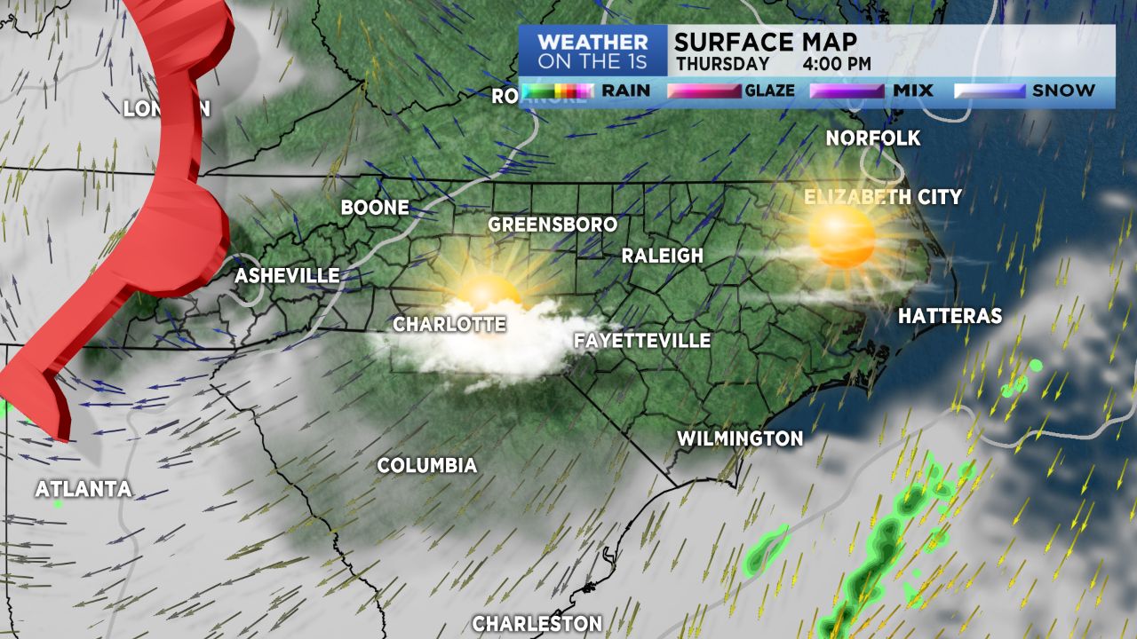 Sunshine returns for a short period
