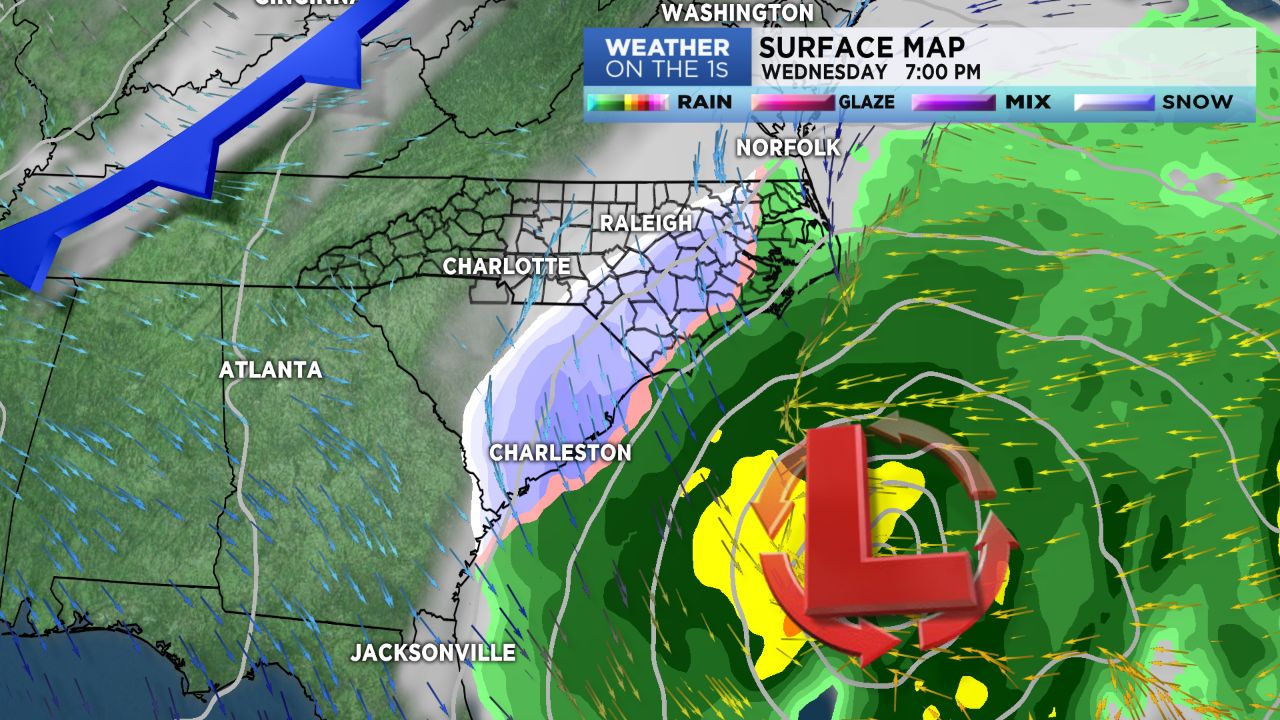 Another frigid night, snow possible in eastern NC