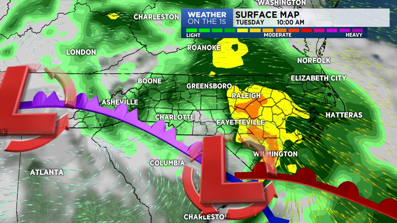 Soggy night and rain likely Tuesday