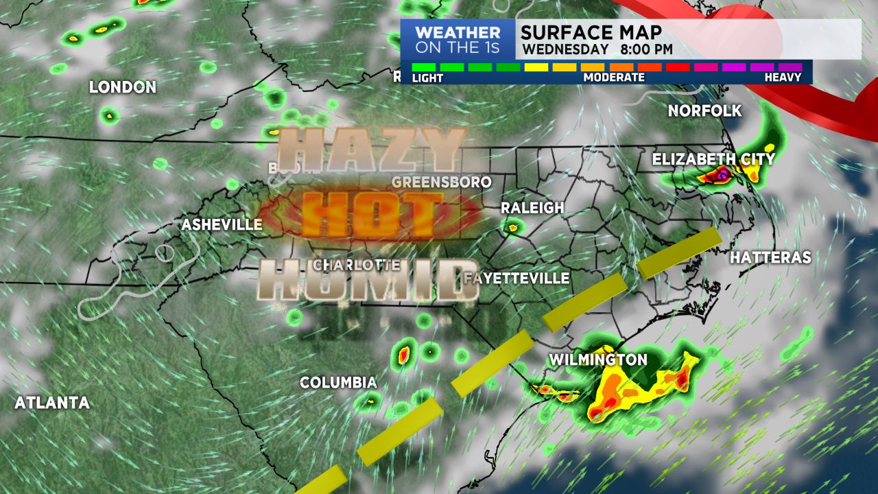 A break in the heat will end the week