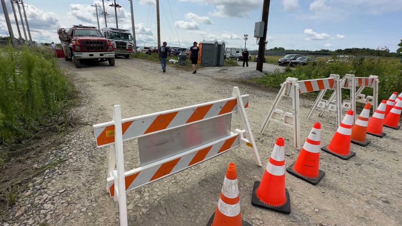 site of solar farm fire