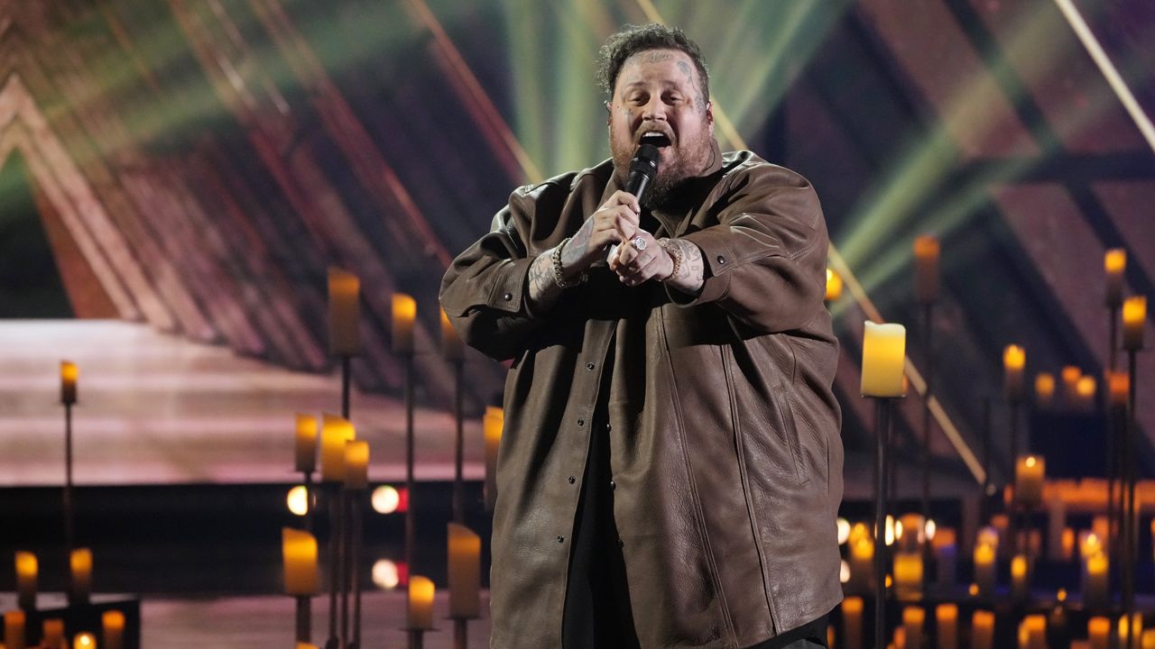 Jelly Roll performs during the iHeartRadio Music Awards, Monday, April 1, 2024, at the Dolby Theatre in Los Angeles. (AP Photo/Chris Pizzello)