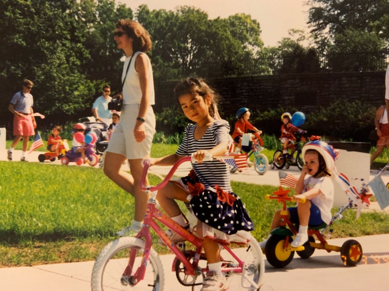 Jenna Weber rides her bike during a Fourth of July celebration at Ault Park in Cincinnati. (Photo courtesy of Jenna Weber)