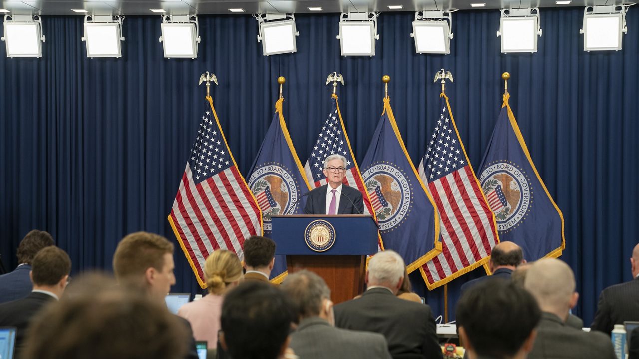 Federal Reserve Chair Jerome Powell speaks during a news conference Feb. 1 at the Federal Reserve Board in Washington. (AP Photo/Jacquelyn Martin, File)