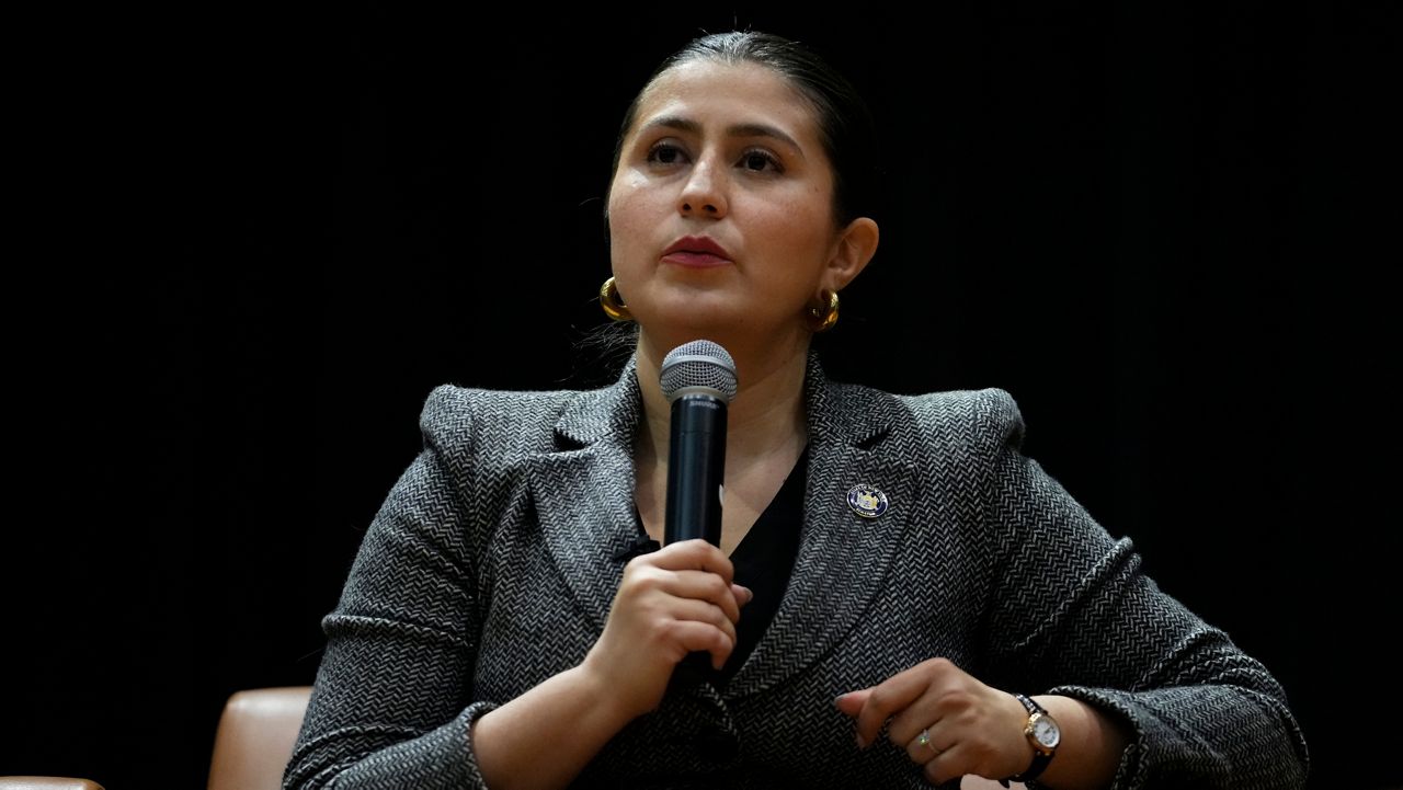 Queens state Sen. Jessica Ramos faced criticism after announcing her endorsement of former Gov. Andrew Cuomo. (AP Photo/Frank Franklin II)