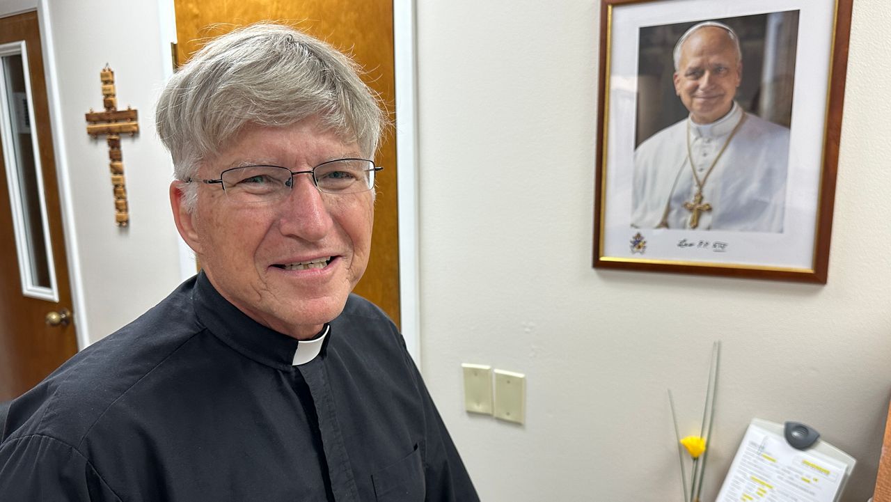 Father Kevin Yarnell of St. Anne's Catholic Church in Ruskin is calling for humane treatment of immigrants during ICE detentions. (Spectrum News/Eddie Jackson)