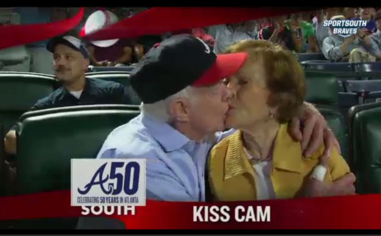 Jimmy Carter And Wife Featured On Kiss Cam