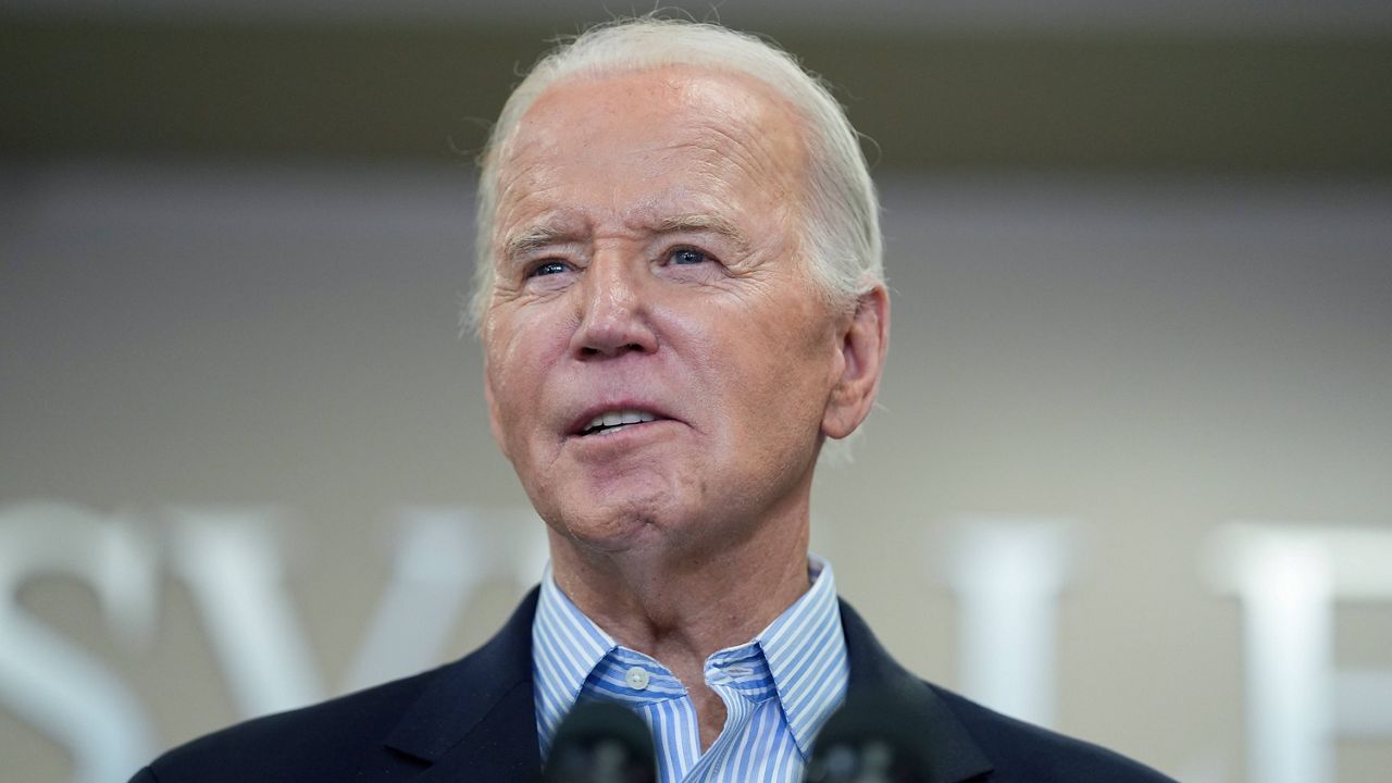 President Joe Biden delivers remarks during a visit to the southern border, Thursday, Feb. 29, 2024, in Brownsville, Texas. (AP Photo/Evan Vucci)
