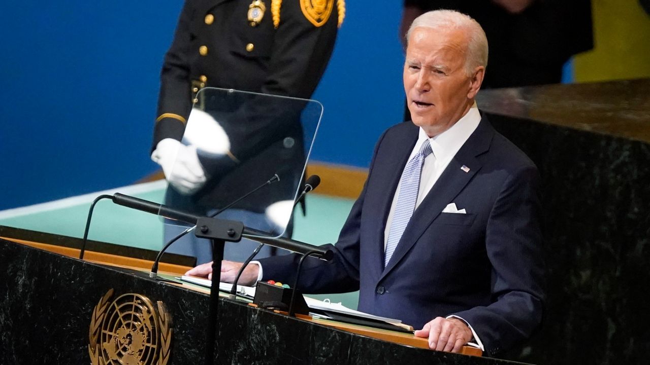 Biden condemns Russian invasion of <b>Ukraine</b> in U.N. speech