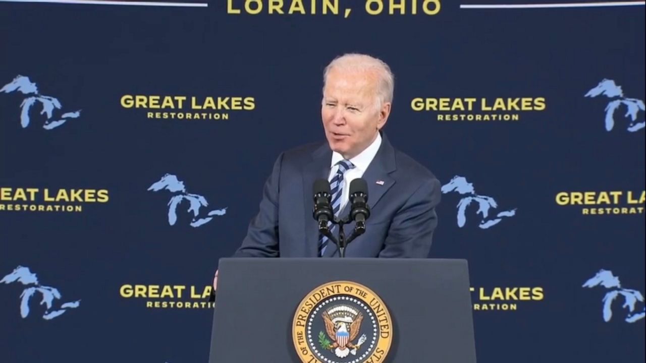 President Joe Biden spoke in Ohio on Thursday, with the focus on how the Bipartisan Infrastructure Investment and Jobs Act will benefit not only Ohio, but the Great Lakes Region.