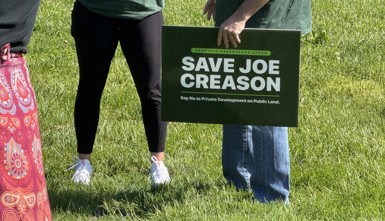 Advocates for Joe Creason Park Bring Signs to Show Support