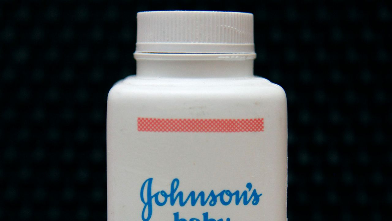 A bottle of Johnson's baby powder (AP Photo/Jeff Chiu, File)