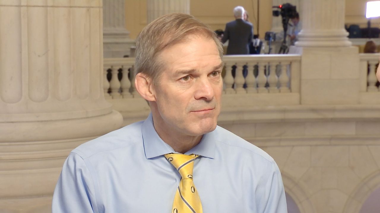 Rep. Jim Jordan, R-Ohio, in an interview with Spectrum News on Jan. 31, 2023. (Spectrum News photo))