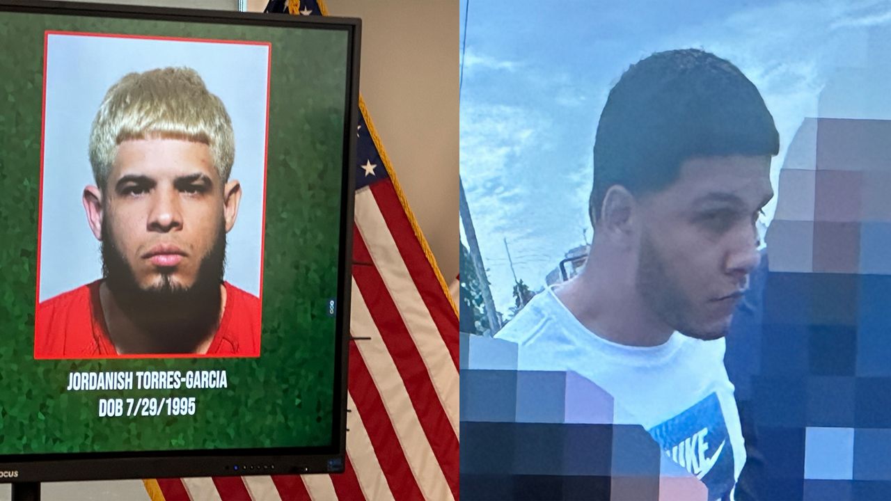 Jordanish Torres-Garcia (left) and Kevin Ocasio Justiniano (right) are facing federal charges in connection with the carjacking death of Katherin Altagarcia Guerrero De Aguasvivas. (Spectrum News/Jeff Allen)