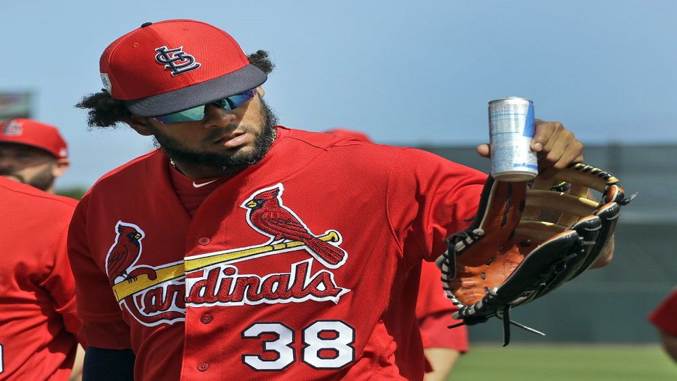 St. Louis Cardinals' Jose Martinez scores the winning run during