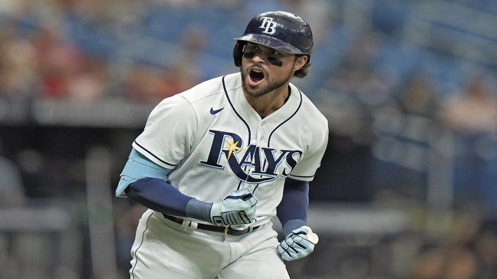 The Rays are getting outfielder Josh Lowe back from the injured list starting Monday night. (AP Photo/Chris O'Meara)