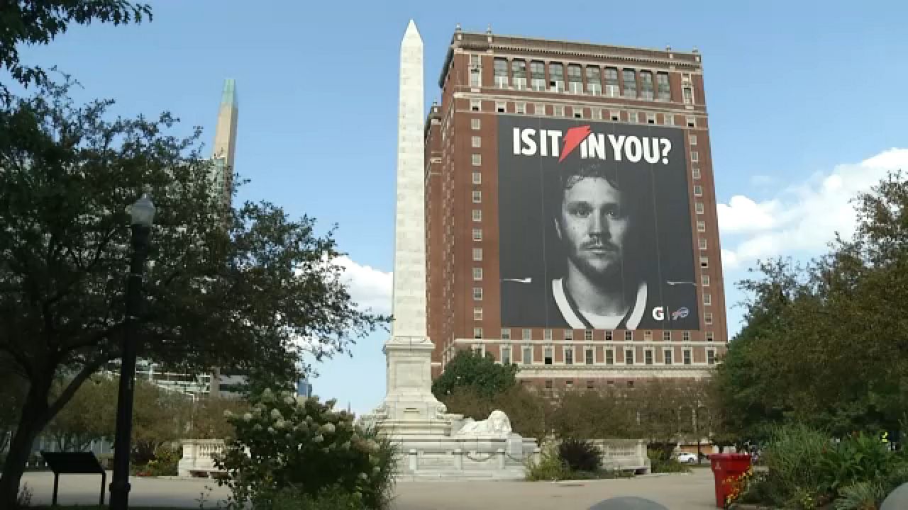 Josh Allen humbled by Gatorade billboard in downtown Buffalo